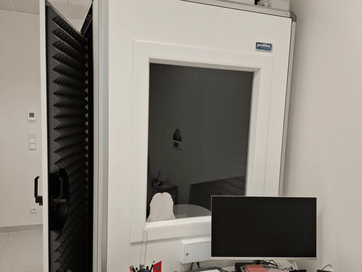 Audiometrická kabina pro vyšetření sluchu